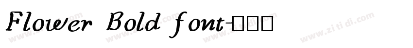 Flower Bold font字体转换